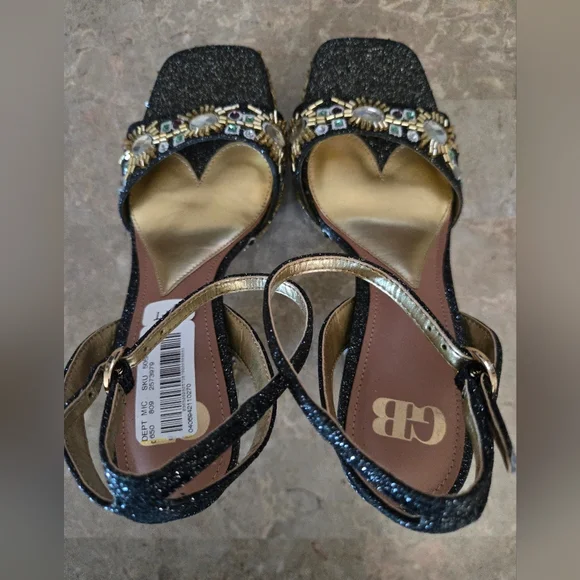 GB Gianni Bini Enchant-Ment Bead Embellished Platform Sandals.  Size  7 - Picture 4 of 10